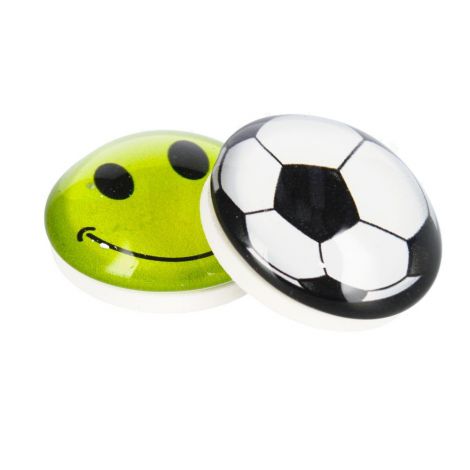 Magnesy Magnet Smiley/Piłka, 2szt 3.5cm - 2